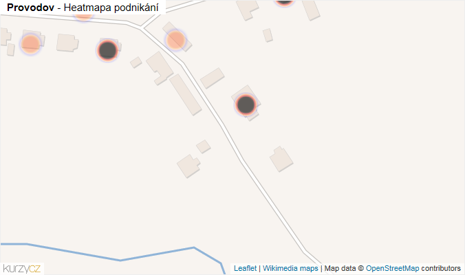 Mapa Provodov - Firmy v obci.