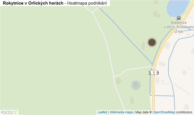 Mapa Rokytnice v Orlických horách - Firmy v obci.