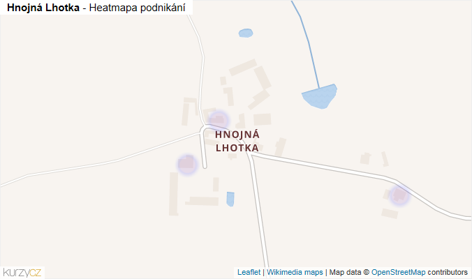 Mapa Hnojná Lhotka - Firmy v části obce.