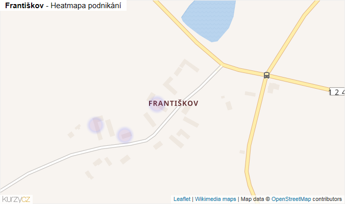 Mapa Františkov - Firmy v části obce.