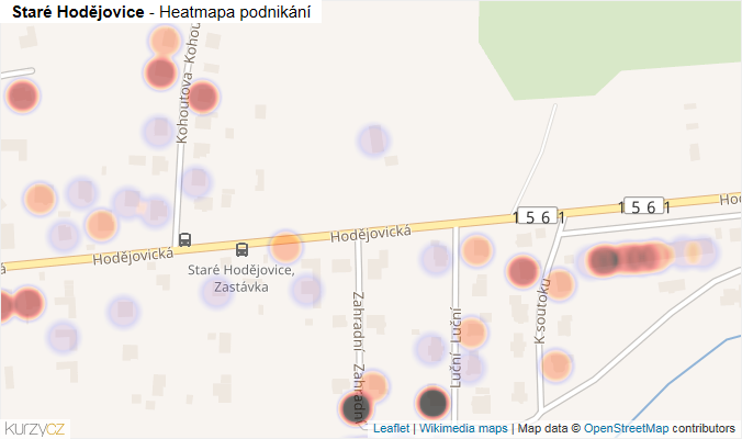 Mapa Staré Hodějovice - Firmy v obci.