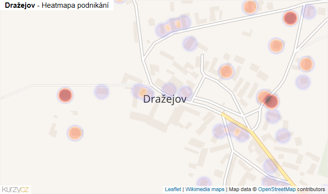 Mapa Dražejov - Firmy v části obce.