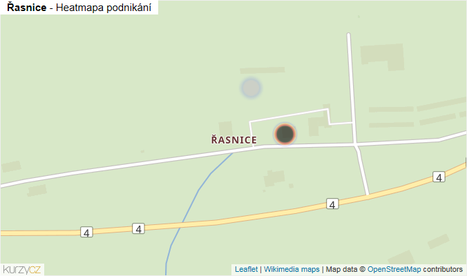 Mapa Řasnice - Firmy v části obce.