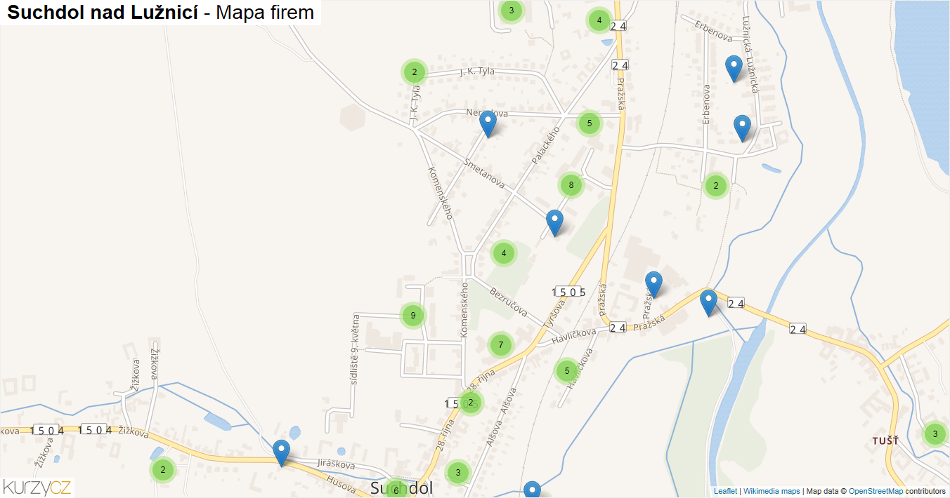 Suchdol nad Lužnicí - mapa firem