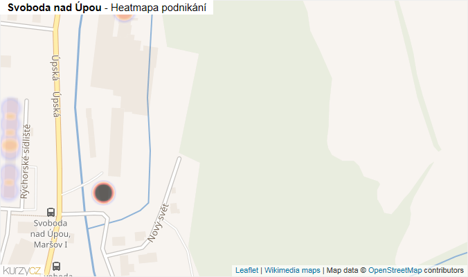 Mapa Svoboda nad Úpou - Firmy v obci.