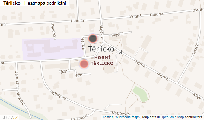 Mapa Těrlicko - Firmy v obci.