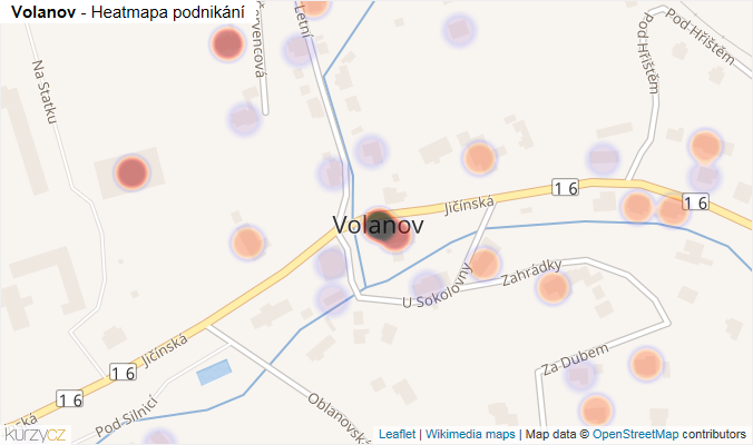 Mapa Volanov - Firmy v části obce.