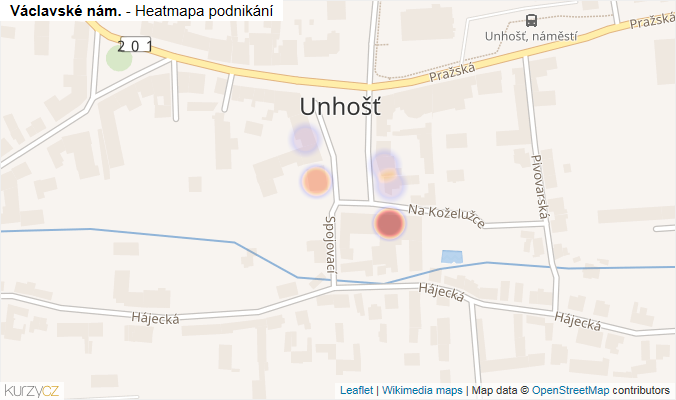 Mapa Václavské nám. - Firmy v ulici.