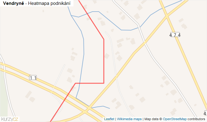 Mapa Vendryně - Firmy v obci.