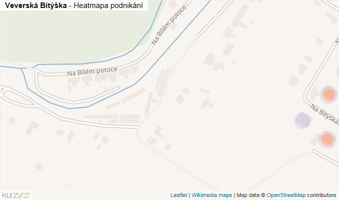 Mapa Veverská Bítýška - Firmy v obci.