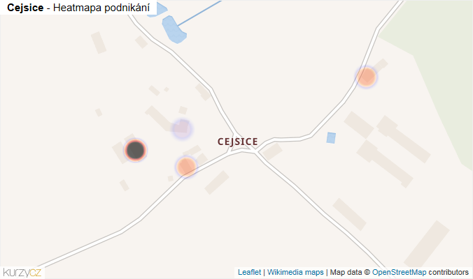 Mapa Cejsice - Firmy v části obce.