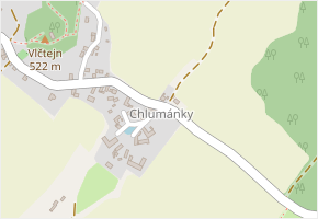 Chlumánky v obci Vlčtejn - mapa části obce