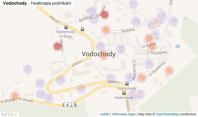 vodochody mapa Vodochody, část obce v obci Vodochody   Města a obce | Kurzy.cz