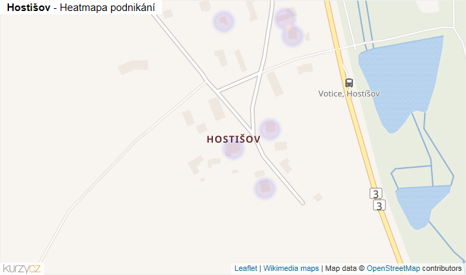 Mapa Hostišov - Firmy v části obce.