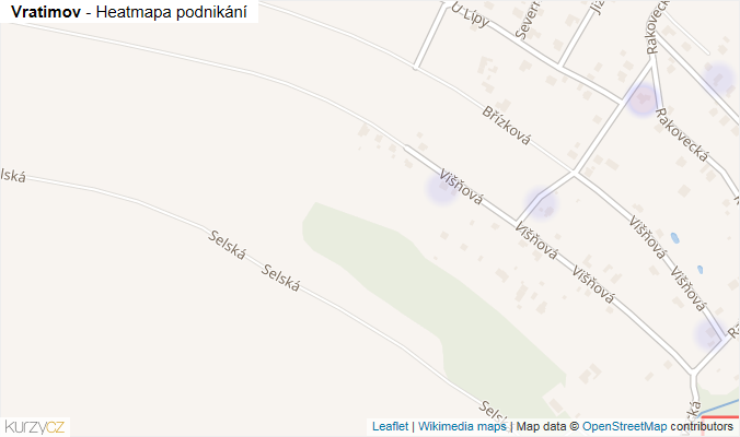 Mapa Vratimov - Firmy v obci.
