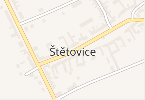 Štětovice v obci Vrbátky - mapa části obce