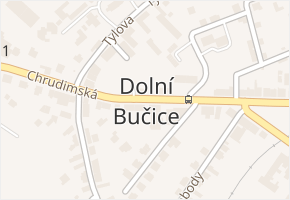 Dolní Bučice v obci Vrdy - mapa části obce