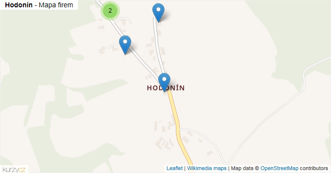 Mapa Hodonín - Firmy v části obce.