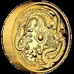 Exkluzivní zlatá mince 2 Oz Dragon &amp; Phoenix (Drak a Fénix) 2017 High Relief PROOF