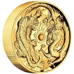 Exkluzivní zlatá mince 2 Oz Dragon &amp; Tiger (Drak a Tygr) 2018 High Relief PROOF