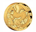 The Perth Mint 2 oz zlatá mince Čínské mýty a legendy - Fénix 2022 PROOF, High Relief - Perth Mint