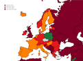 Mapa seznam zemi podle miry rizika nakazy od 04102021
