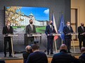 na tiskové konferenci vystoupili premiér Fiala, ministryně obran Černochová, ministr vnitra Rakušan
