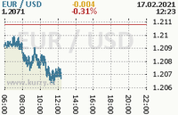 Online graf kurzu usd/eur