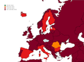 Mapa seznam zemi podle miry rizika nakazy od 20 12 2021